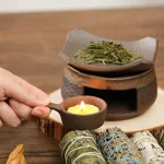 Japanese Wabi-Sabi Ceramic Indirect Incense Burner Set - Image 2
