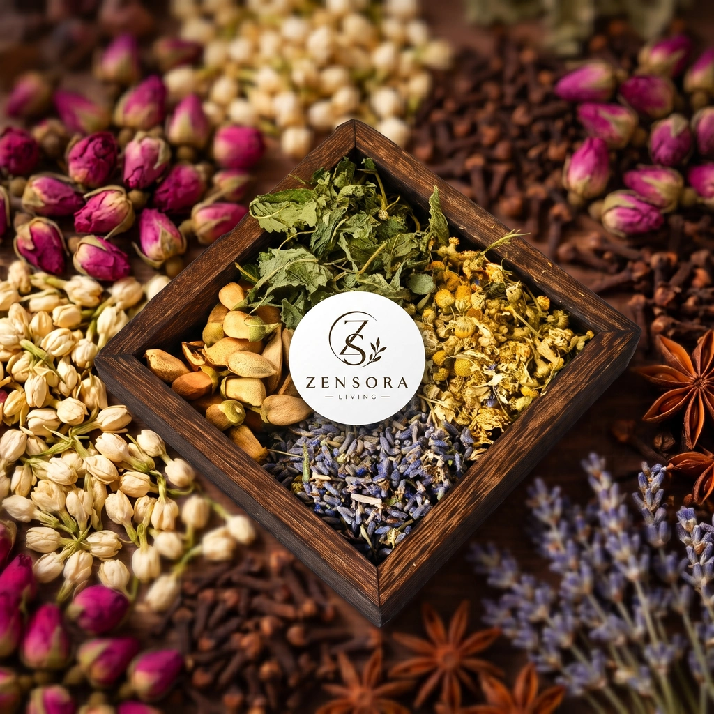 Dried lavender buds in recyclable kraft stand-up pouch for herbal aromatherapy and potpourri
