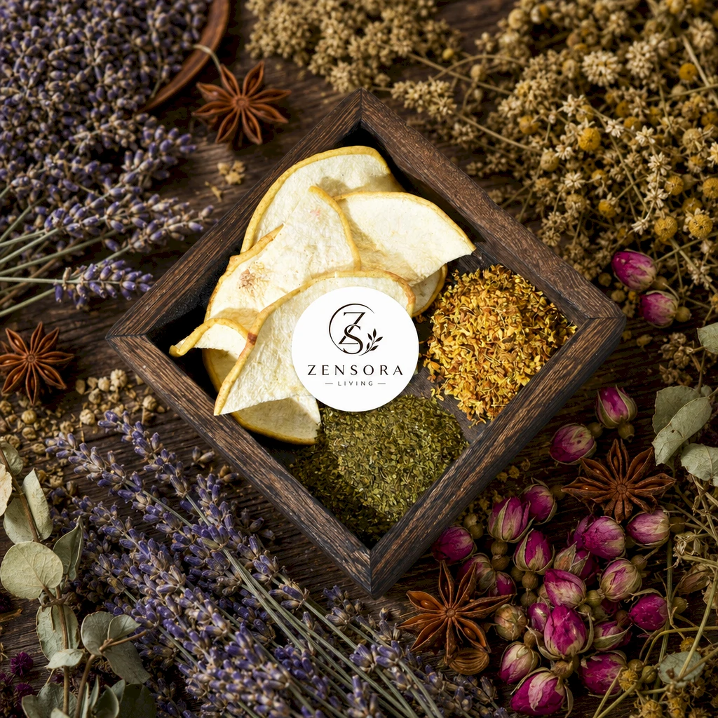Aromatherapy Gift Set + Natural Dried Botanicals in Kraft Pouches