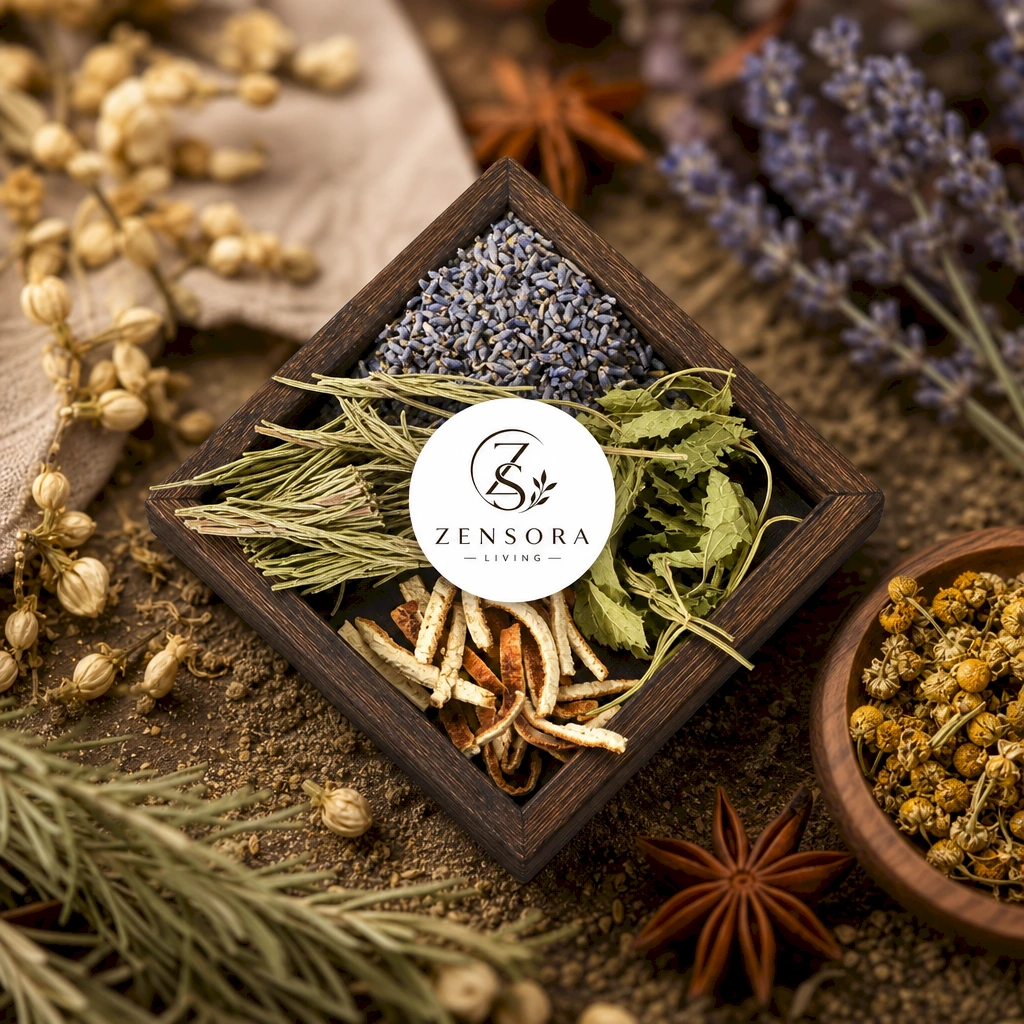 Three ways to enjoy Zensora Living indirect warmer with botanical incense tea and essential oils