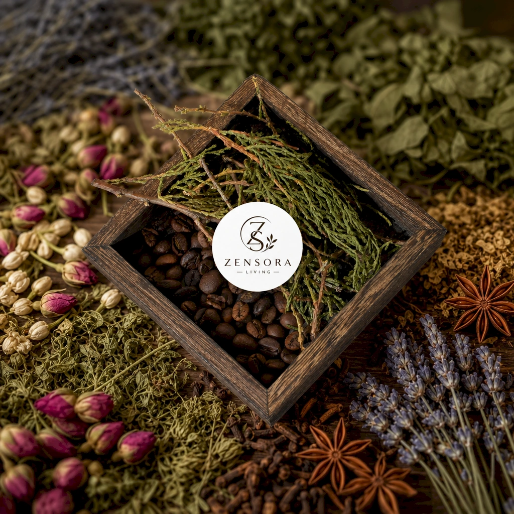 Three ways to enjoy Zensora Living indirect warmer with botanical incense tea and essential oils