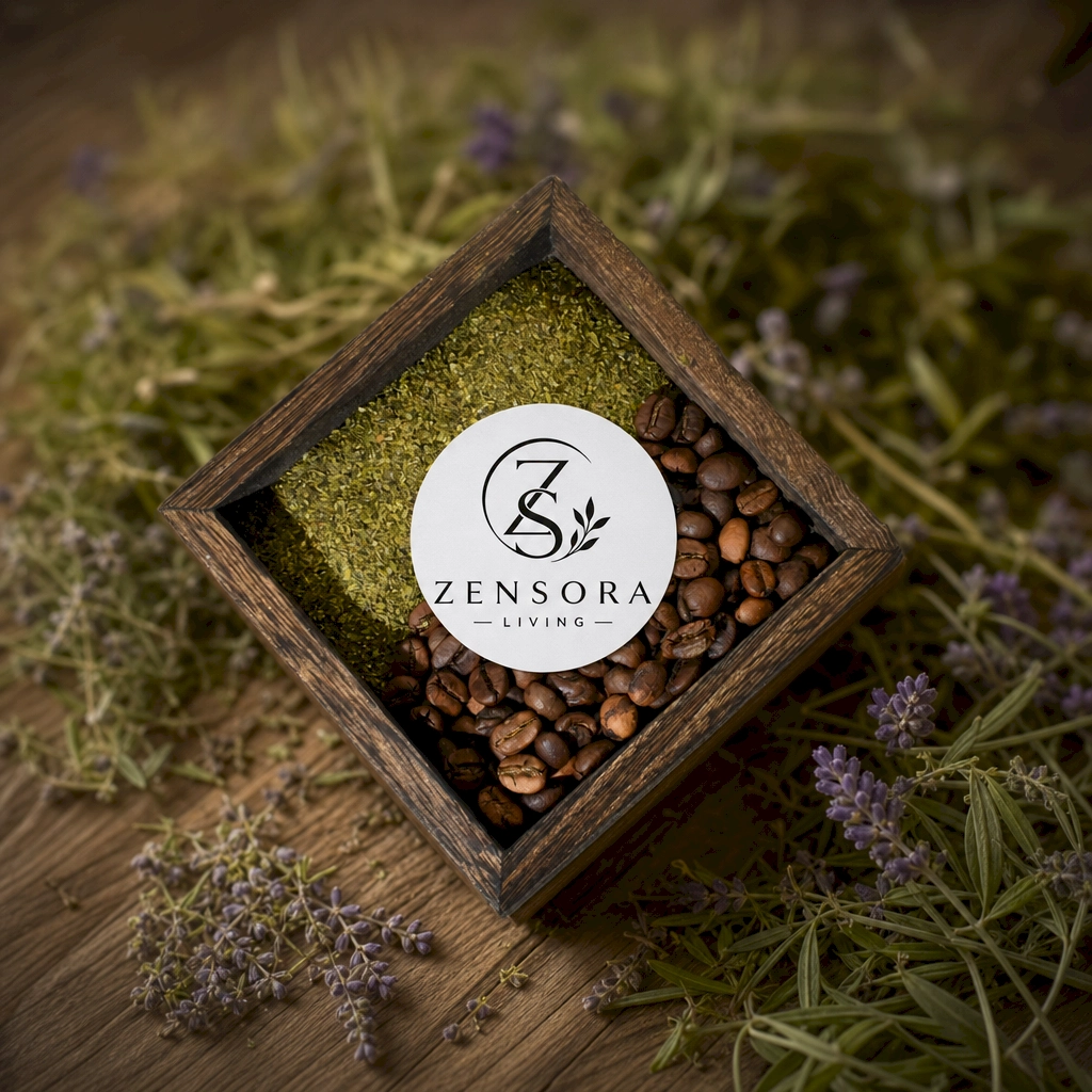 Longjing tea and coffee beans aromatherapy gift set in kraft pouches